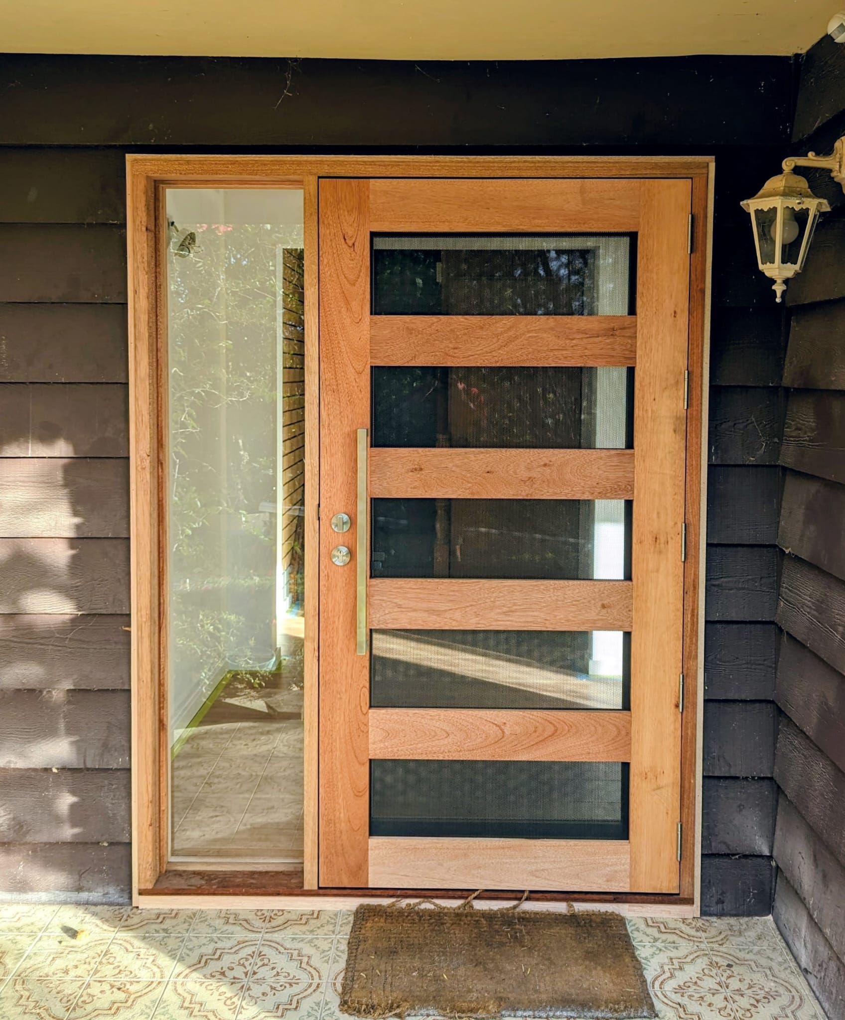 Timber entry door installation in Grafton NSW